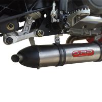 GPR pot echappement compatible avec  Ktm Duke 690 2008-2011, Gpe Ann. titanium, Homologué et légal, système d'échappement complet avec catalyseur et db killer amovible 