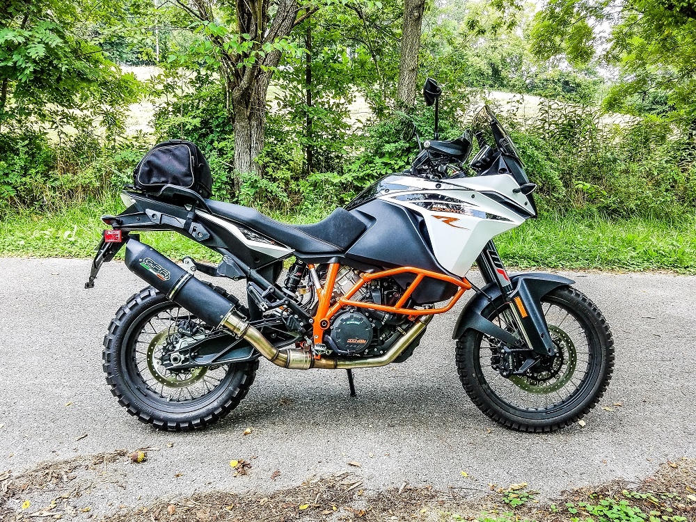 GPR pot echappement compatible avec  Ktm Lc 8 Adventure 1090 2017-2020, Furore Nero, Pot échappement racing, avec les tuyaux de liaison, article sans homologation 