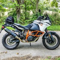 GPR pot echappement compatible avec  Ktm Lc 8 Adventure 1090 2017-2020, Furore Nero, Pot échappement racing, avec les tuyaux de liaison, article sans homologation 