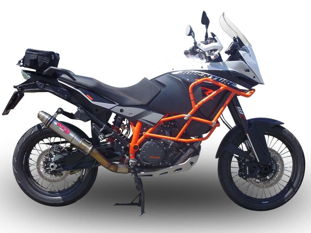 GPR pot echappement compatible avec  Ktm Lc 8 Adventure 1090 2017-2020, Deeptone Inox, Échappement légal, homologué,silencieux avec db killer amovible et tuyau de liaison spécifique 