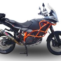 GPR pot echappement compatible avec  Ktm Lc 8 Adventure 1090 2017-2020, Deeptone Inox, Échappement légal, homologué,silencieux avec db killer amovible et tuyau de liaison spécifique 