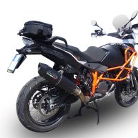 GPR pot echappement compatible avec  Ktm Lc 8 Adventure 1050 2015-2016, Furore Nero, Pot échappement racing, avec les tuyaux de liaison, article sans homologation 