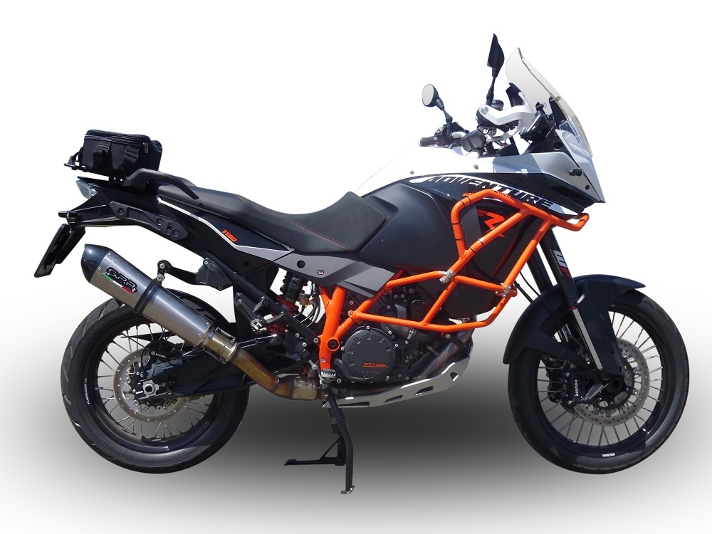 GPR pot echappement compatible avec  Ktm LC 8 Super Adventure 1290 - S - R - T 2017-2020, GP Evo4 Titanium, Échappement légal, homologué,silencieux avec db killer amovible et tuyau de liaison spécifique 