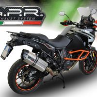 GPR pot echappement compatible avec  Ktm LC 8 Super Adventure 1290 - S - R - T 2017-2020, Sonic Titanium, Échappement légal, homologué,silencieux avec db killer amovible et tuyau de liaison spécifique 