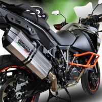 GPR pot echappement compatible avec  Ktm LC 8 Super Adventure 1290 - S - R - T 2017-2020, Sonic Titanium, Échappement légal, homologué,silencieux avec db killer amovible et tuyau de liaison spécifique 