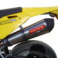 GPR pot echappement compatible avec  Husqvarna TE 610 E - SM 610  2005-2006, Gpe Ann. titanium, Pot échappement homologué et légal, silencieux avec mi-collecteur y db killer amovible 