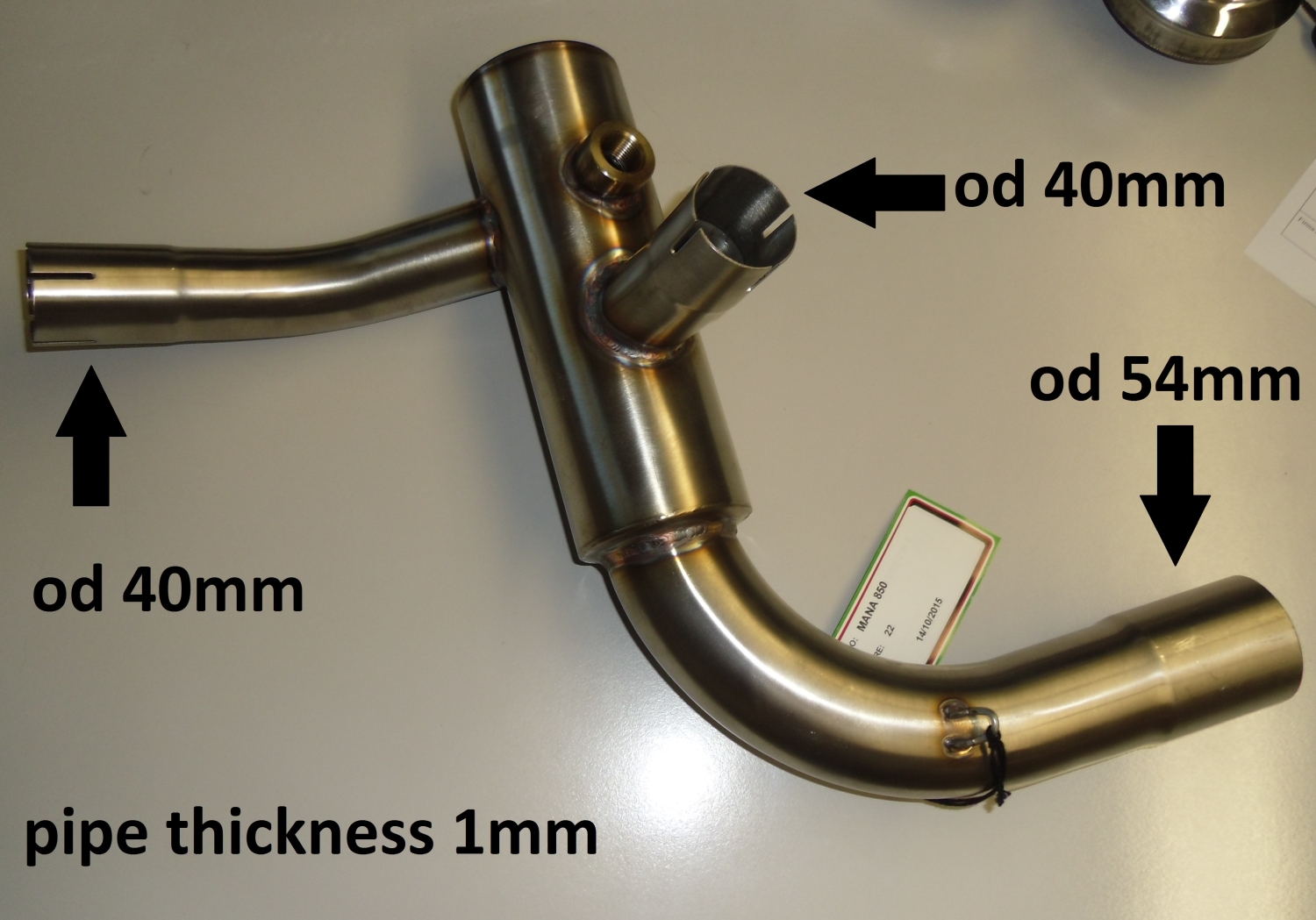 GPR pot echappement compatible avec  Aprilia Mana 850 Gt 2007-2016, Trioval, Pot échappement homologué et légal, silencieux avec mi-collecteur y db killer amovible 