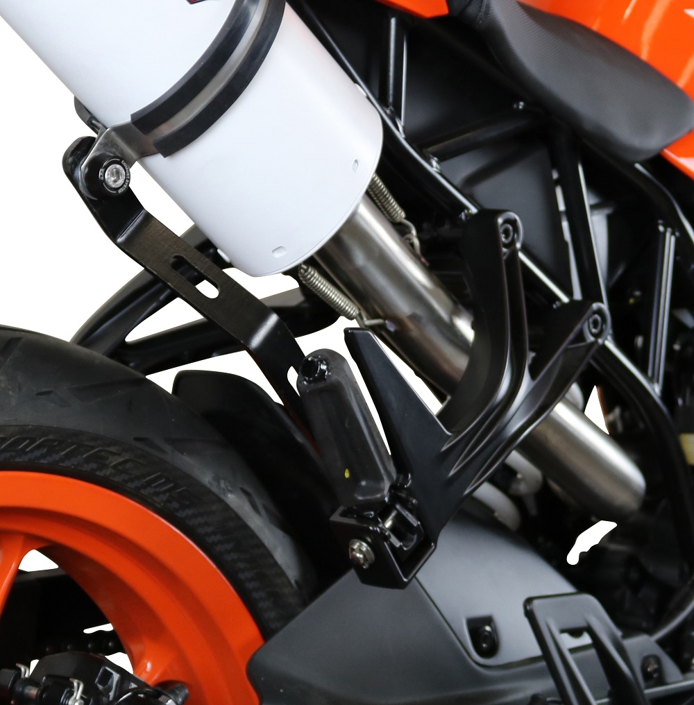 GPR pot echappement compatible avec  Ktm Rc 125 2017-2020, Furore Evo4 Nero, Échappement légal, homologué,silencieux avec catalyseur, db killer amovible et tuyau de liaison spécifique 