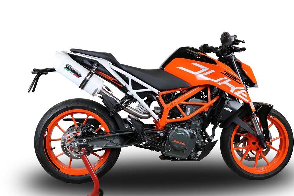 GPR pot echappement compatible avec  Ktm Rc 390 2017-2020, Albus Evo4, Pot Échappement slip-on homologué, légal, avec db killer amovible, tuyau de liaison et catalyseur 