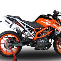 GPR pot echappement compatible avec  Ktm Rc 390 2017-2020, Albus Evo4, Pot Échappement slip-on homologué, légal, avec db killer amovible, tuyau de liaison et catalyseur 