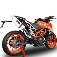 GPR pot echappement compatible avec  Ktm Rc 390 2017-2020, Albus Evo4, Pot Échappement slip-on homologué, légal, avec db killer amovible, tuyau de liaison et catalyseur 