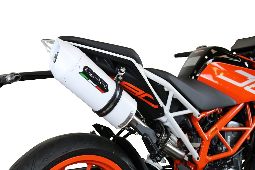 GPR pot echappement compatible avec  Ktm Rc 390 2017-2020, Albus Evo4, Pot Échappement slip-on homologué, légal, avec db killer amovible, tuyau de liaison et catalyseur 