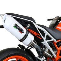 GPR pot echappement compatible avec  Ktm Rc 390 2017-2020, Albus Evo4, Pot Échappement slip-on homologué, légal, avec db killer amovible, tuyau de liaison et catalyseur 