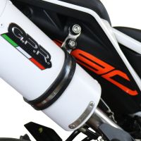 GPR pot echappement compatible avec  Ktm Rc 390 2017-2020, Furore Evo4 Nero, Échappement légal, homologué,silencieux avec catalyseur, db killer amovible et tuyau de liaison spécifique 