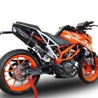 GPR pot echappement compatible avec  Ktm Rc 390 2017-2020, Furore Evo4 Nero, Échappement légal, homologué,silencieux avec catalyseur, db killer amovible et tuyau de liaison spécifique 