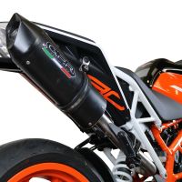 GPR pot echappement compatible avec  Ktm Rc 390 2017-2020, Furore Evo4 Nero, Échappement légal, homologué,silencieux avec catalyseur, db killer amovible et tuyau de liaison spécifique 