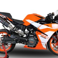 GPR pot echappement compatible avec  Ktm Rc 125 2017-2020, Furore Evo4 Nero, Échappement légal, homologué,silencieux avec catalyseur, db killer amovible et tuyau de liaison spécifique 