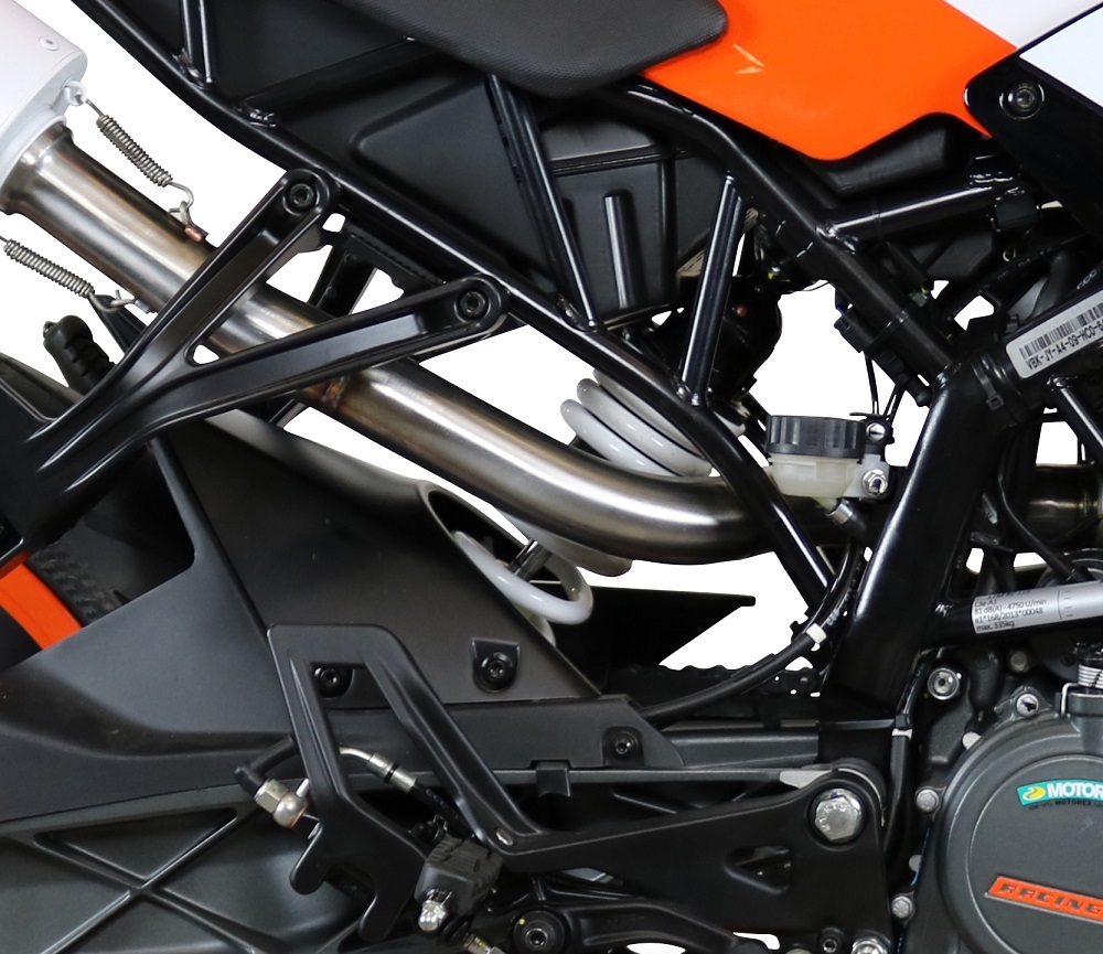 GPR pot echappement compatible avec  Ktm Rc 125 2017-2020, Furore Evo4 Nero, Échappement légal, homologué,silencieux avec catalyseur, db killer amovible et tuyau de liaison spécifique 