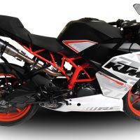 GPR pot echappement compatible avec  Ktm Rc 390 2015-2016, Deeptone Inox, Pot échappement racing, avec les tuyaux de liaison, article sans homologation 