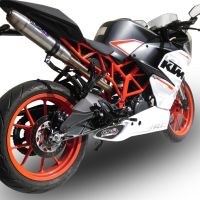 GPR pot echappement compatible avec  Ktm Rc 390 2015-2016, Deeptone Inox, Pot échappement racing, avec les tuyaux de liaison, article sans homologation 