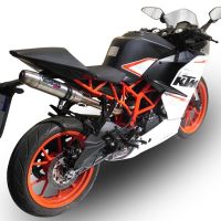 GPR pot echappement compatible avec  Ktm Rc 390 2015-2016, Deeptone Inox, Pot échappement racing, avec les tuyaux de liaison, article sans homologation 