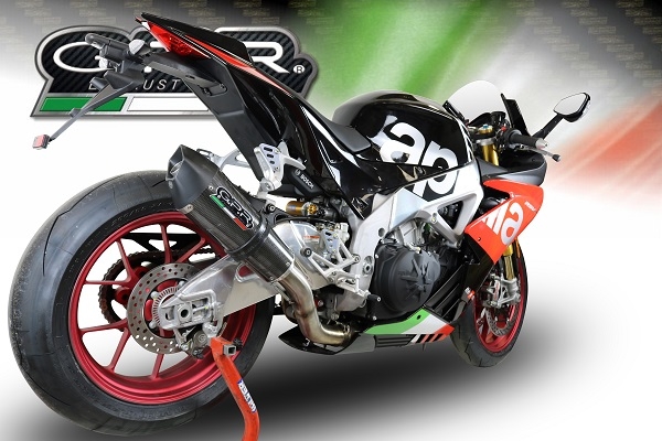 GPR pot echappement compatible avec  Aprilia Rsv4 1100 Racing Factory 2019-2020, GP Evo4 Poppy, Échappement légal, homologué,silencieux avec catalyseur, db killer amovible et tuyau de liaison spécifique 