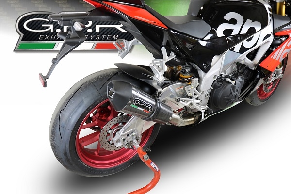 GPR pot echappement compatible avec  Aprilia Rsv4 1100 Racing Factory 2019-2020, GP Evo4 Poppy, Échappement légal, homologué,silencieux avec catalyseur, db killer amovible et tuyau de liaison spécifique 