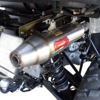 GPR pot echappement compatible avec  Polaris Sportsman 800 X2 2007-2010  2007-2010, Deeptone Atv, Échappement légal, homologué,silencieux avec db killer amovible et tuyau de liaison spécifique 