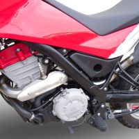 GPR pot echappement compatible avec  Husqvarna TERRA - STRADA TR 650  2013-2015, Albus Ceramic, Homologué et légal, système d'échappement complet avec catalyseur et db killer amovible 