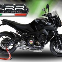 GPR pot echappement compatible avec  Yamaha Mt-09 Tracer 900 2015-2016, M3 Inox , Homologué et légal, système d'échappement complet avec catalyseur et db killer amovible 