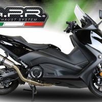 GPR pot echappement compatible avec  Yamaha T-Max 560 2020-2021, GP Evo4 Titanium, Homologué et légal, système d'échappement complet avec catalyseur et db killer amovible 