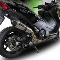 GPR pot echappement compatible avec  Yamaha T-Max 560 2020-2021, GP Evo4 Titanium, Homologué et légal, système d'échappement complet avec catalyseur et db killer amovible 