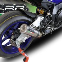 GPR pot echappement compatible avec  Yamaha Yzf R1-R1-M 2015-2016, M3 Inox , Échappement légal, homologué,silencieux avec db killer amovible et tuyau de liaison spécifique 