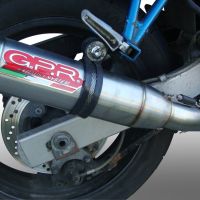 GPR pot echappement compatible avec  Suzuki Gsf 650 Bandit - S  2005-2006, Deeptone Inox, Échappement légal, homologué,silencieux avec db killer amovible et tuyau de liaison spécifique 