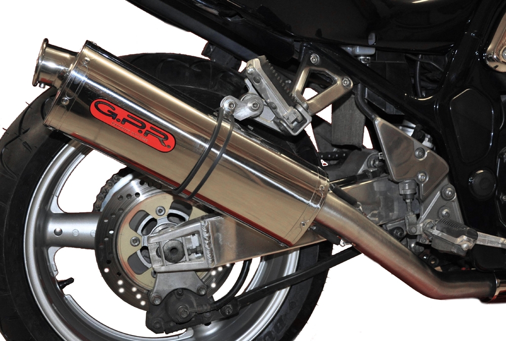 GPR pot echappement compatible avec  Suzuki Gsf 600 Bandit - S 1995-2005, Trioval, Échappement légal, homologué,silencieux avec db killer amovible et tuyau de liaison spécifique 