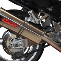 GPR pot echappement compatible avec  Suzuki Gsf 600 Bandit - S 1995-2005, Trioval, Échappement légal, homologué,silencieux avec db killer amovible et tuyau de liaison spécifique 