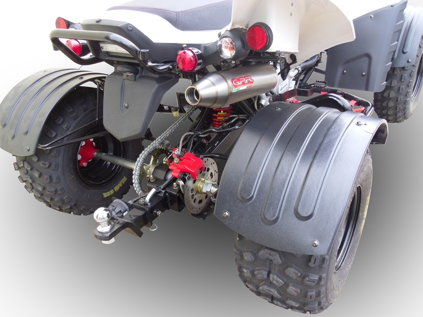 GPR pot echappement compatible avec  Beeline Bestia 3.3 Supermoto -Offroad 2011-2021, Deeptone Atv, Échappement légal, homologué,silencieux avec db killer amovible et tuyau de liaison spécifique 