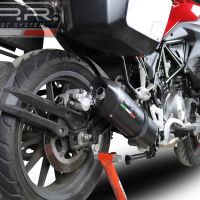 GPR pot echappement compatible avec  Benelli Trk 502 2017-2020, Furore Evo4 Nero, Pot Échappement slip-on homologué, légal, avec db killer amovible, tuyau de liaison et catalyseur 