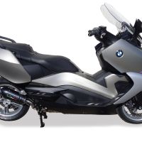 GPR pot echappement compatible avec  Bmw C 650 Gt 2012-2015, Gpe Ann. Poppy, Échappement légal, homologué,silencieux avec db killer amovible et tuyau de liaison spécifique 