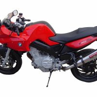 GPR pot echappement compatible avec  Bmw F 800 -S -ST 2006-2011, Gpe Ann. titanium, Échappement légal, homologué,silencieux avec catalyseur, db killer amovible et tuyau de liaison spécifique 