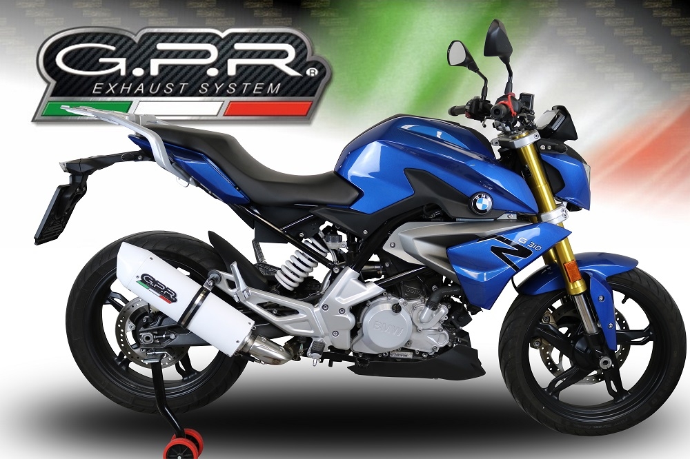 GPR pot echappement compatible avec  Bmw G 310 R 2022-2024, Albus Evo4, Homologué et légal, système d'échappement complet avec catalyseur et db killer amovible 