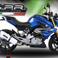 GPR pot echappement compatible avec  Bmw G 310 R 2022-2024, Albus Evo4, Homologué et légal, système d'échappement complet avec catalyseur et db killer amovible 