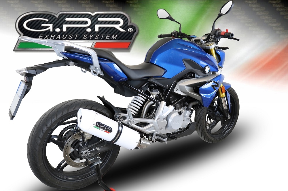 GPR pot echappement compatible avec  Bmw G 310 R 2022-2024, Albus Evo4, Homologué et légal, système d'échappement complet avec catalyseur et db killer amovible 