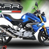 GPR pot echappement compatible avec  Bmw G 310 R 2022-2024, M3 Inox , Homologué et légal, système d'échappement complet avec catalyseur et db killer amovible 