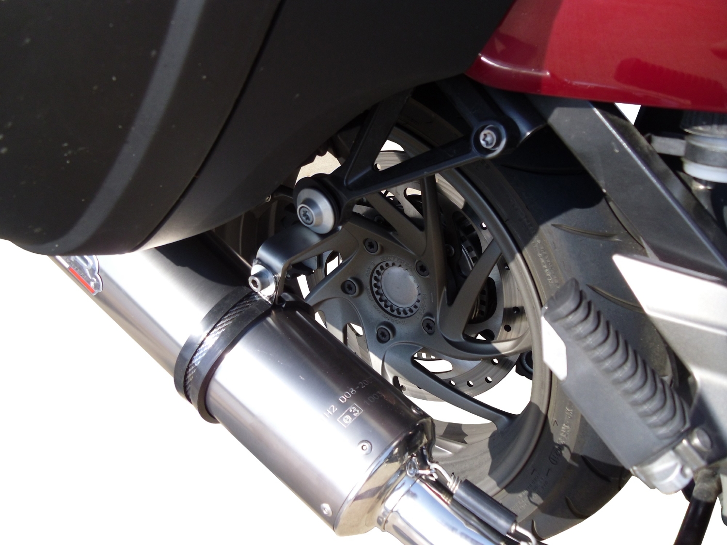 GPR pot echappement compatible avec  Bmw K 1600 Gt 2010-2016, Gpe Ann. Poppy, Paire de pot d'échappement homologuées, livrées avec db killer amovible et raccords spécifiques 