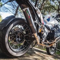 GPR pot echappement compatible avec  Bmw R 1250 Gs -Adventure 2019-2020, M3 Black Titanium, Échappement légal, homologué,silencieux avec db killer amovible et tuyau de liaison spécifique 