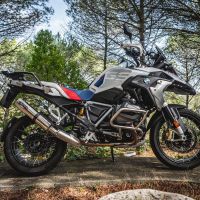 GPR pot echappement compatible avec  Bmw R 1250 Gs -Adventure 2021-2024, M3 Inox , Échappement légal, homologué,silencieux avec db killer amovible et tuyau de liaison spécifique 