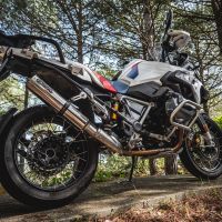 GPR pot echappement compatible avec  Bmw R 1250 Gs -Adventure 2021-2024, M3 Inox , Échappement légal, homologué,silencieux avec db killer amovible et tuyau de liaison spécifique 