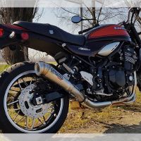 GPR pot echappement compatible avec  Honda CB 900 Bold D'Or 1979-1985, Deeptone Black Cafè Racer, Paire de silencieux d'échappement homologués, avec db killers amovibles, livrés sans tubes de liaison 