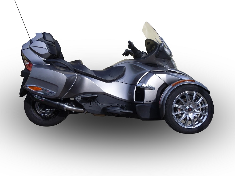 GPR pot echappement compatible avec  Can Am Spyder 1000 St -Sts 2013-2016, Gpe Ann. Poppy, Échappement légal, homologué,silencieux avec db killer amovible et tuyau de liaison spécifique 